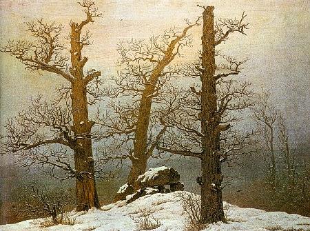 Hunengrab im Schnee, Caspar David Friedrich